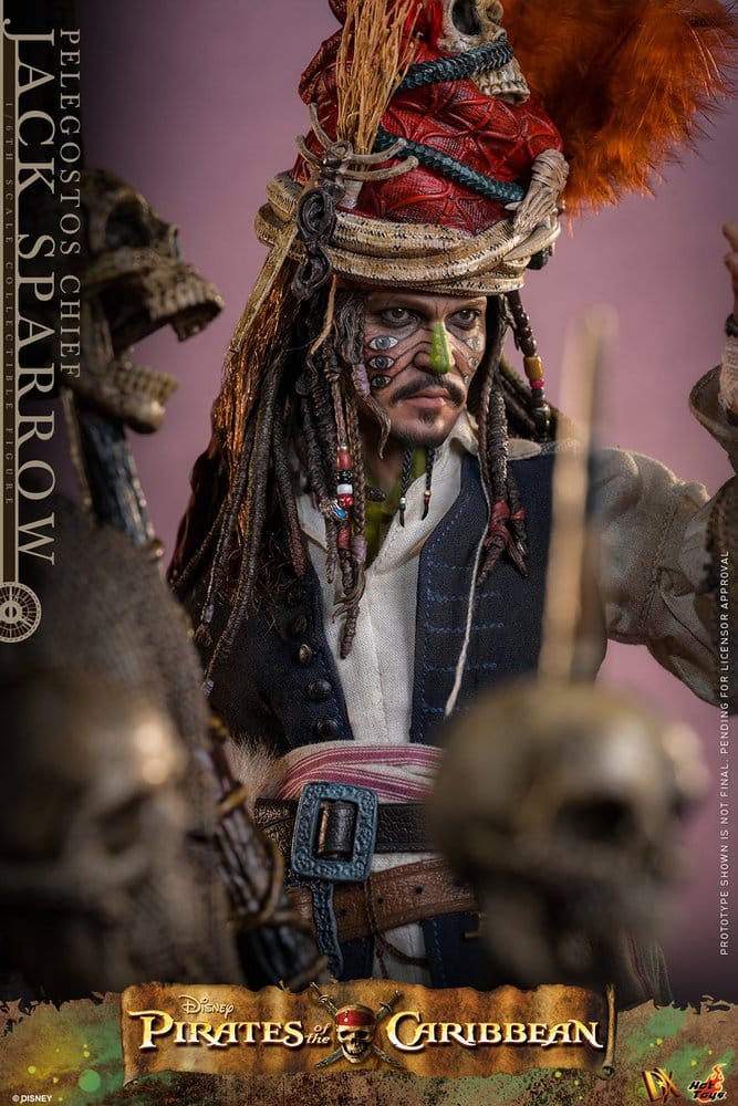 Pirates of the Caribbean Action Figure 1/6 Pelegostos Chief JACK SPARROW