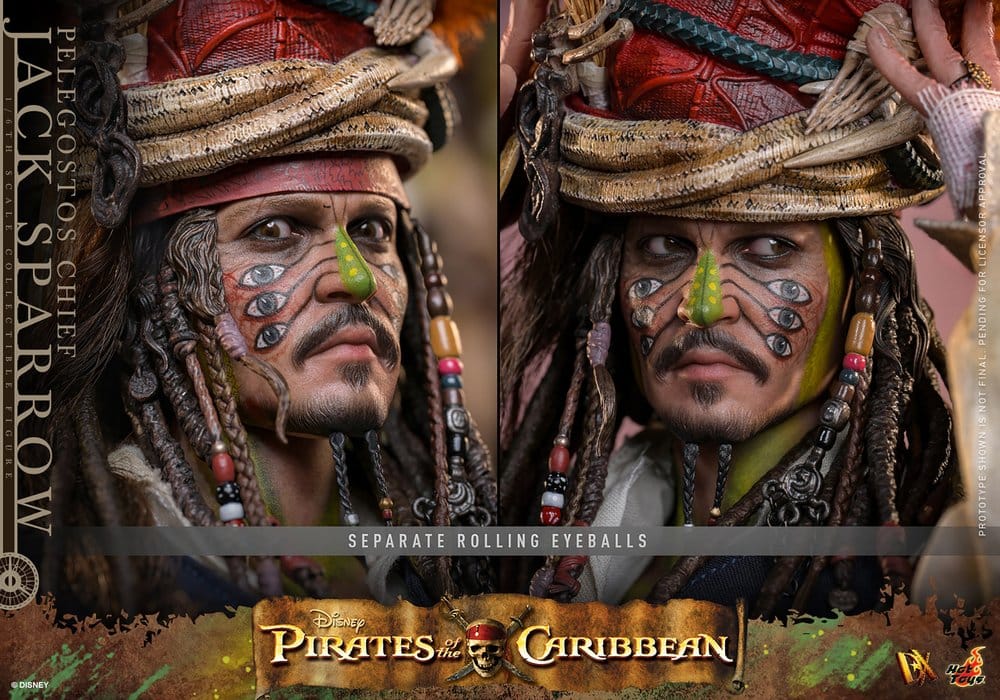 Pirates of the Caribbean Action Figure 1/6 Pelegostos Chief JACK SPARROW
