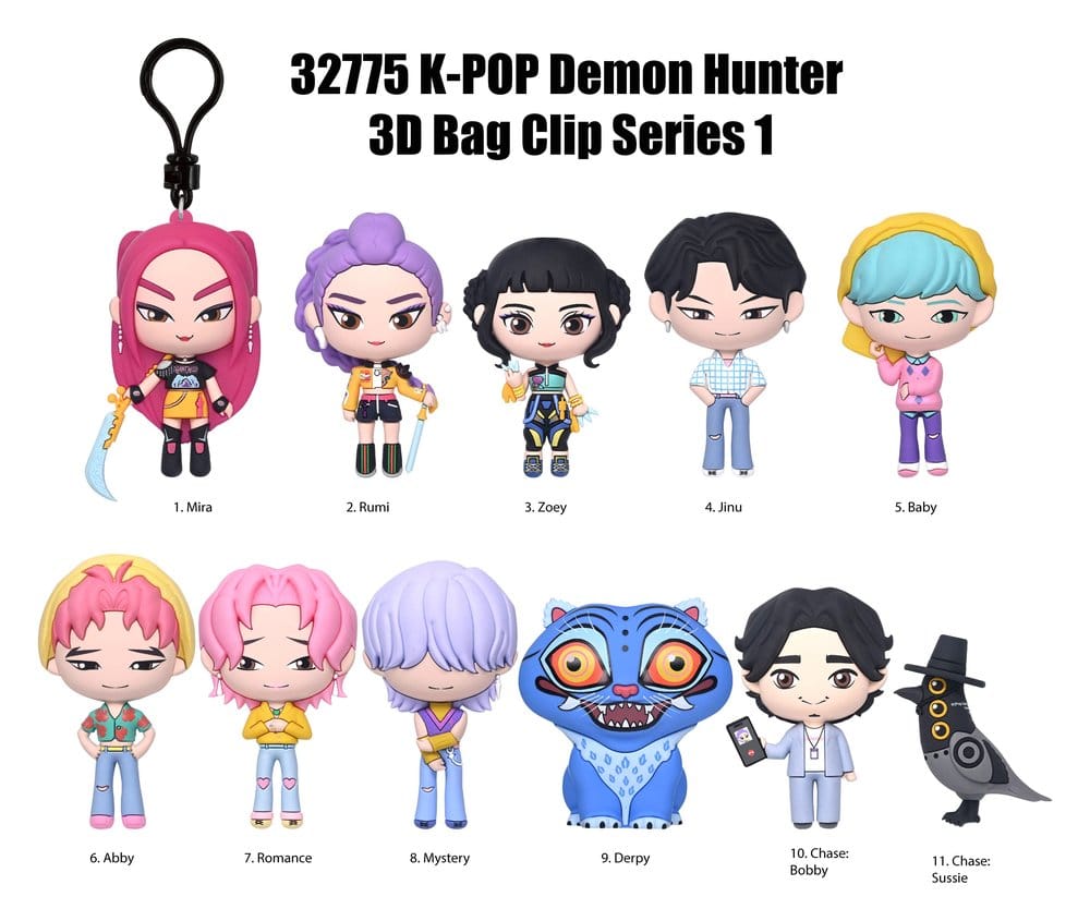 Kpop Demon Hunters 3D Foam BAG CLIPS