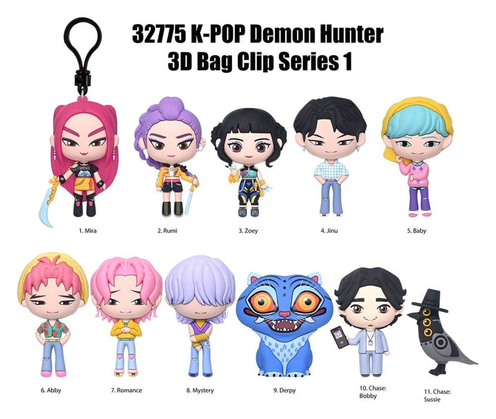 Kpop Demon Hunters 3D Foam BAG CLIPS