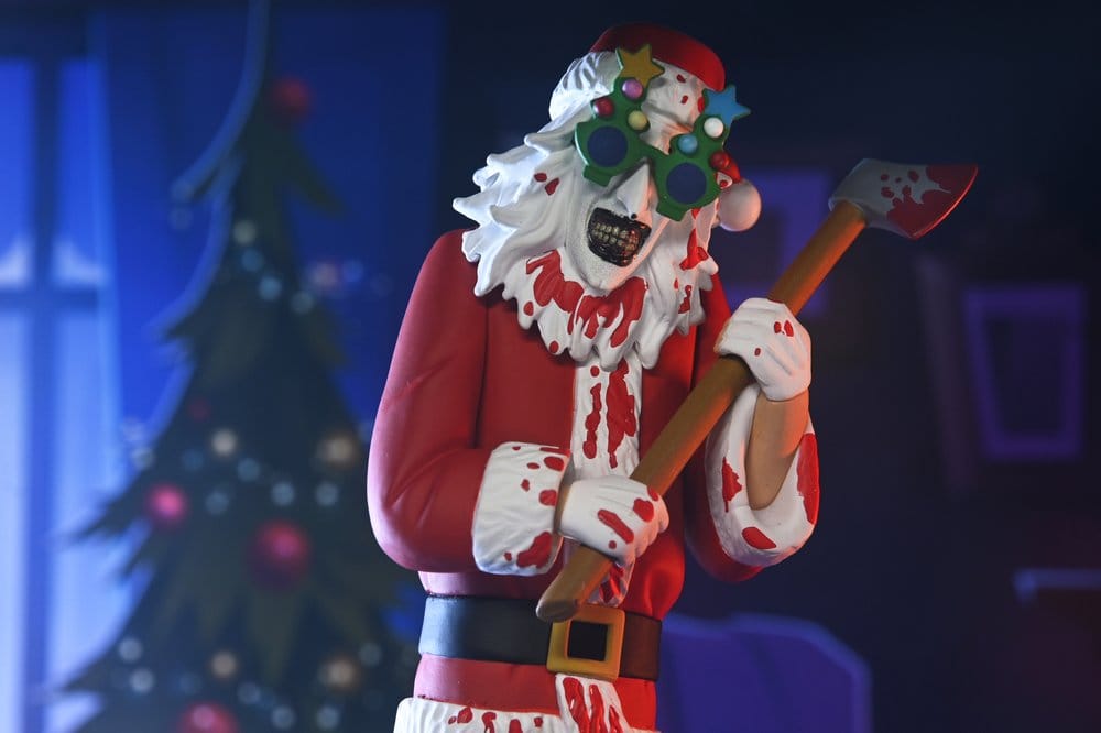 Terrifier Toony Terrors Action Figure Santa Suit ART THE CLOWN