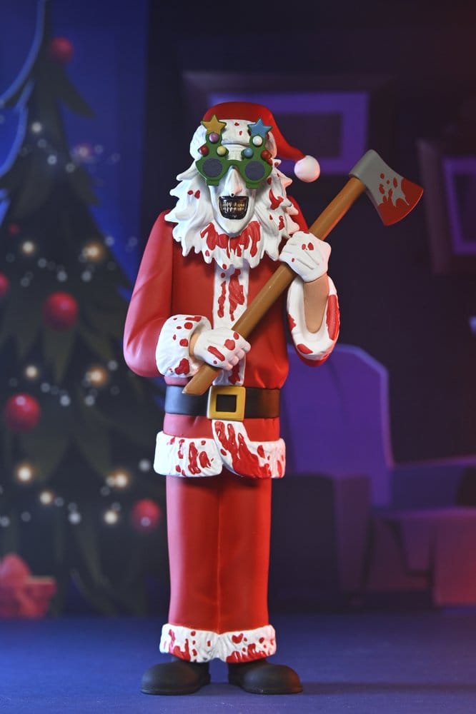 Terrifier Toony Terrors Action Figure Santa Suit ART THE CLOWN