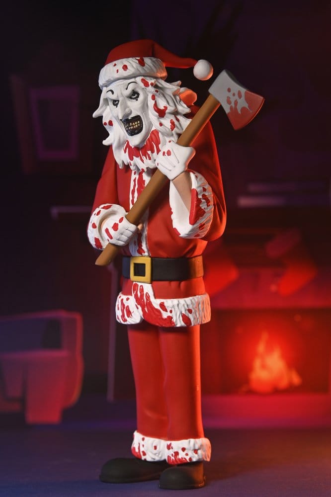 Terrifier Toony Terrors Action Figure Santa Suit ART THE CLOWN