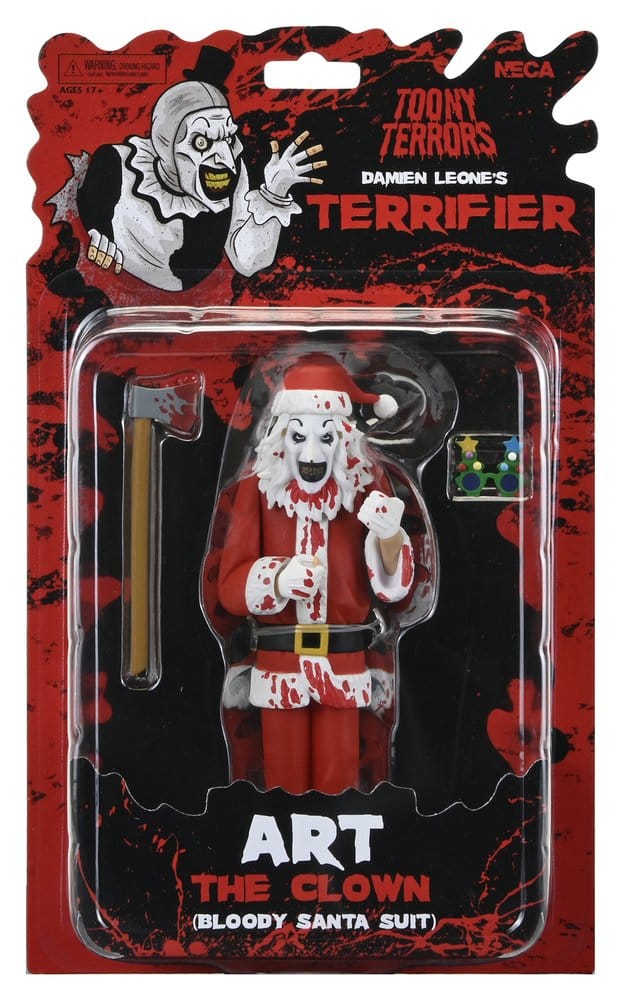 Terrifier Toony Terrors Action Figure Santa Suit ART THE CLOWN