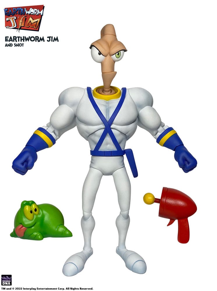 Earthworm Jim Action Figure EARTHWORM JIM & SNOT