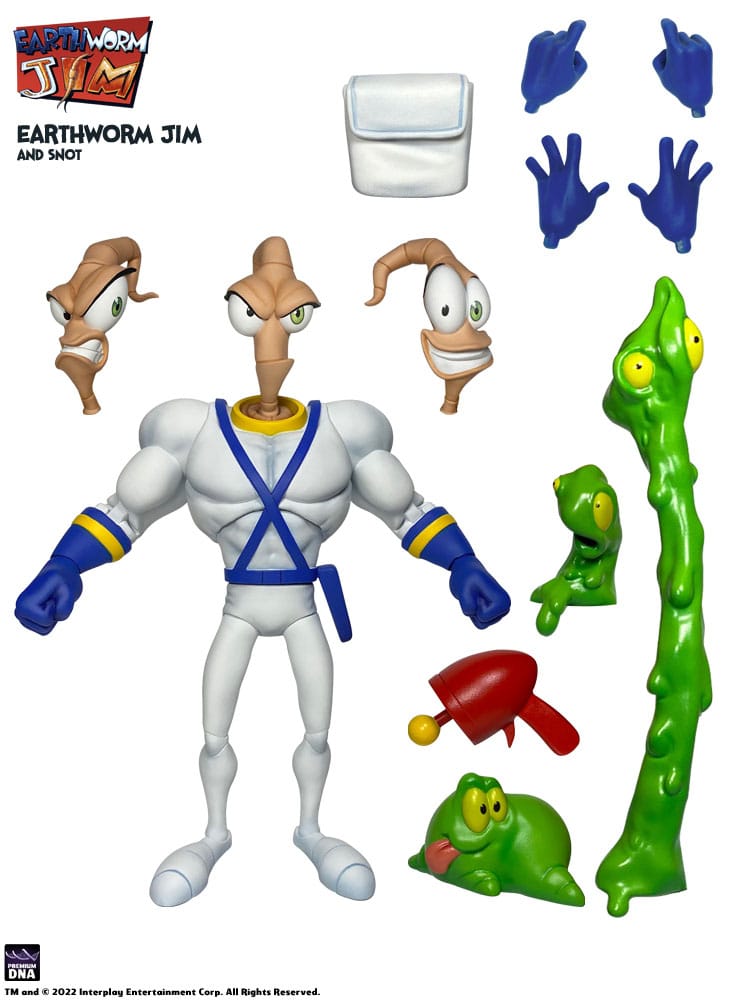 Earthworm Jim Action Figure EARTHWORM JIM & SNOT