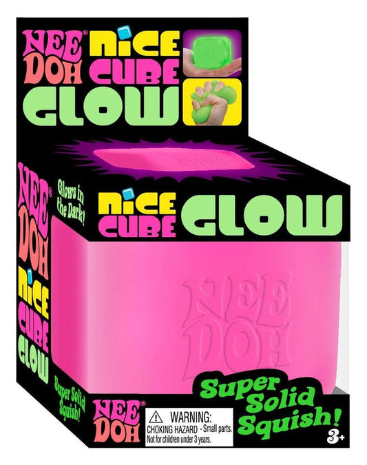 NeeDoh Squeeze Ball NICE CUBE Glow in the Dark 5 cm