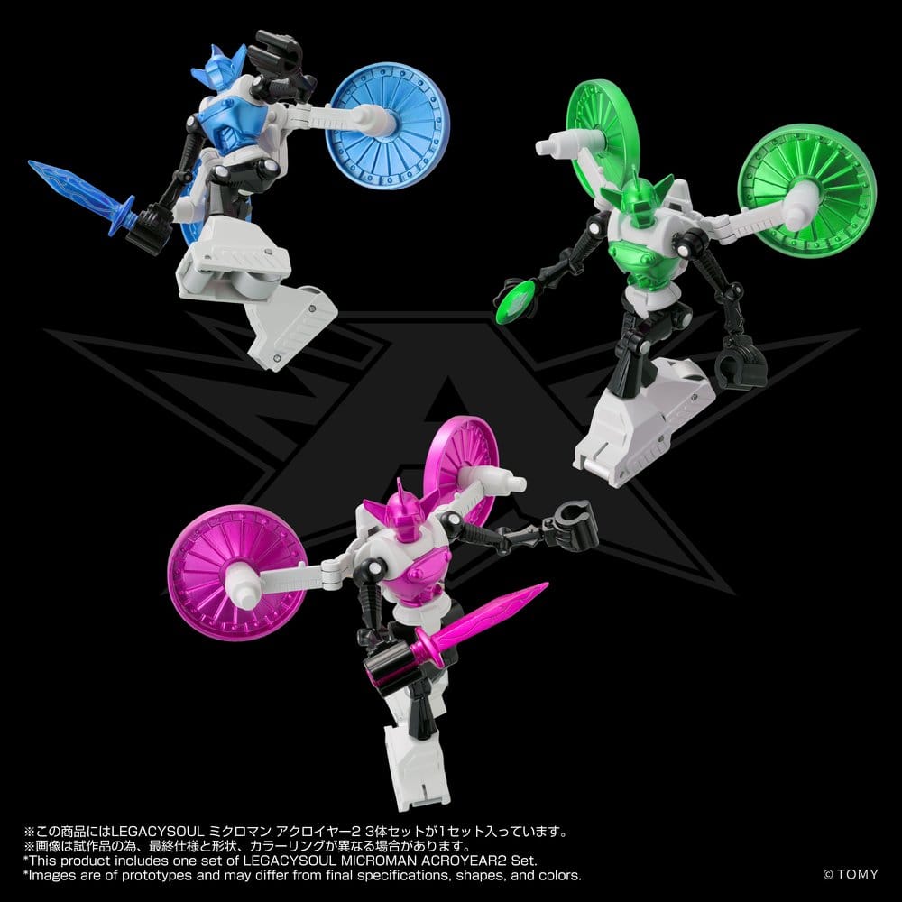 Micronauti Microman Legacysoul Action Figure 3-PACK ACROYEAR II