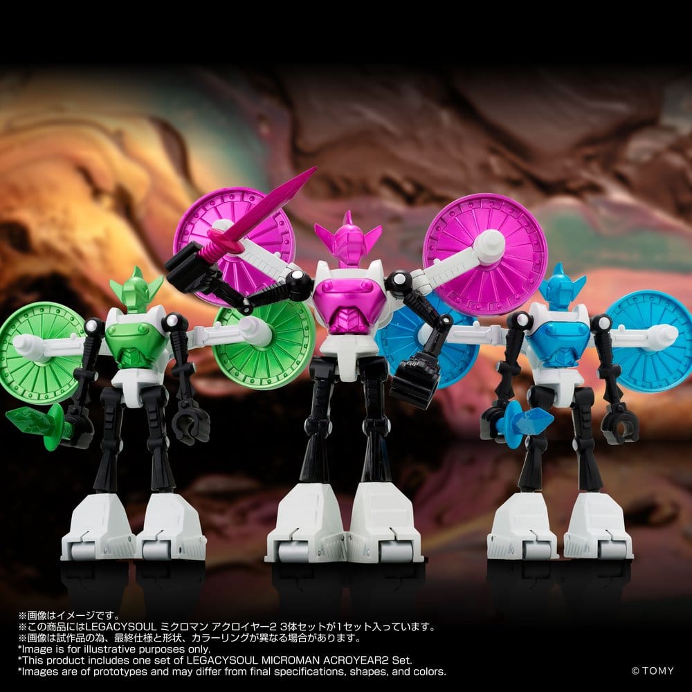 Micronauti Microman Legacysoul Action Figure 3-PACK ACROYEAR II