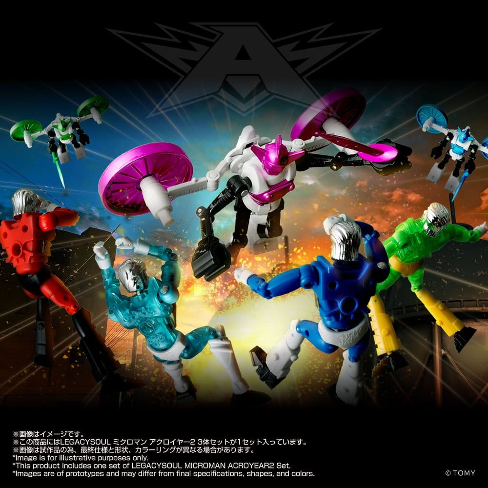 Micronauti Microman Legacysoul Action Figure 3-PACK ACROYEAR II