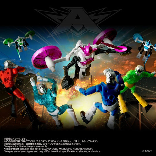 Micronauti Microman Legacysoul Action Figure 3-PACK ACROYEAR II