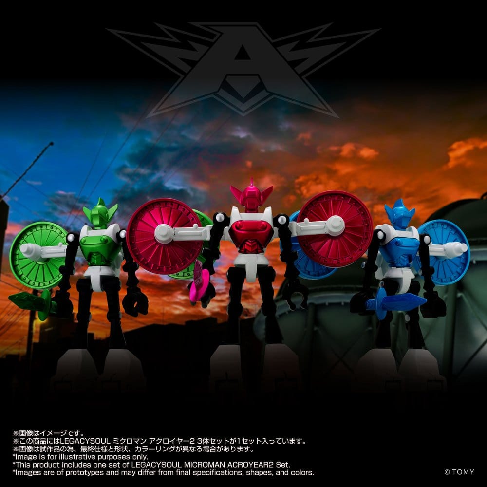 Micronauti Microman Legacysoul Action Figure 3-PACK ACROYEAR II