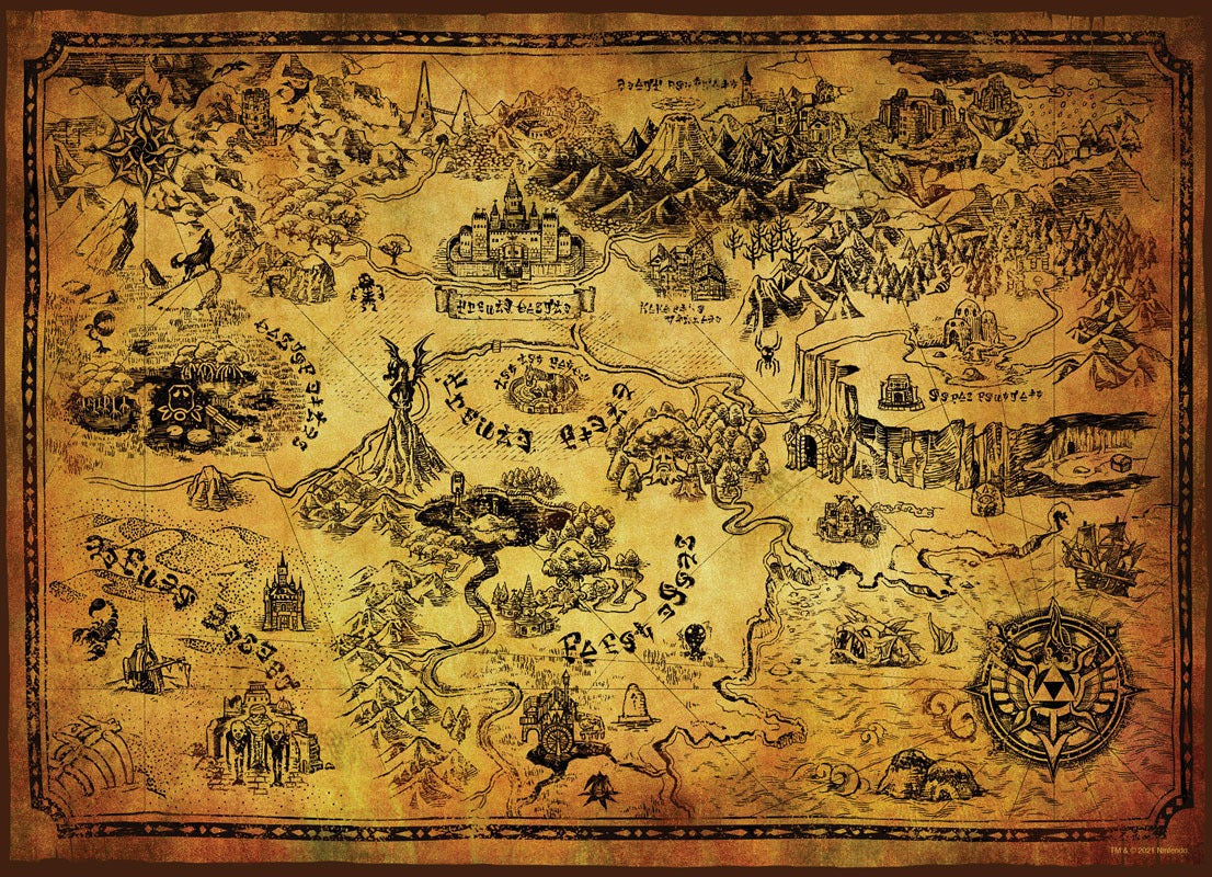 The Legend Of Zelda Puzzle Hyrule Map